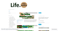 Desktop Screenshot of lifeonlypractical.com