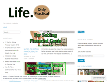 Tablet Screenshot of lifeonlypractical.com